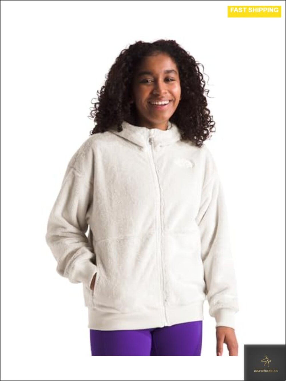 Girls Osito Full Zip Fleece Hoodie Recycled Polyester Warm Jacket